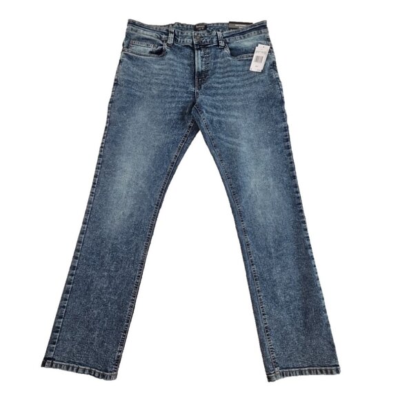 Buffalo David Bitton Evan Jeans Men's 36x32 Stone Wash Straight Stretch NWT - Picture 1 of 16